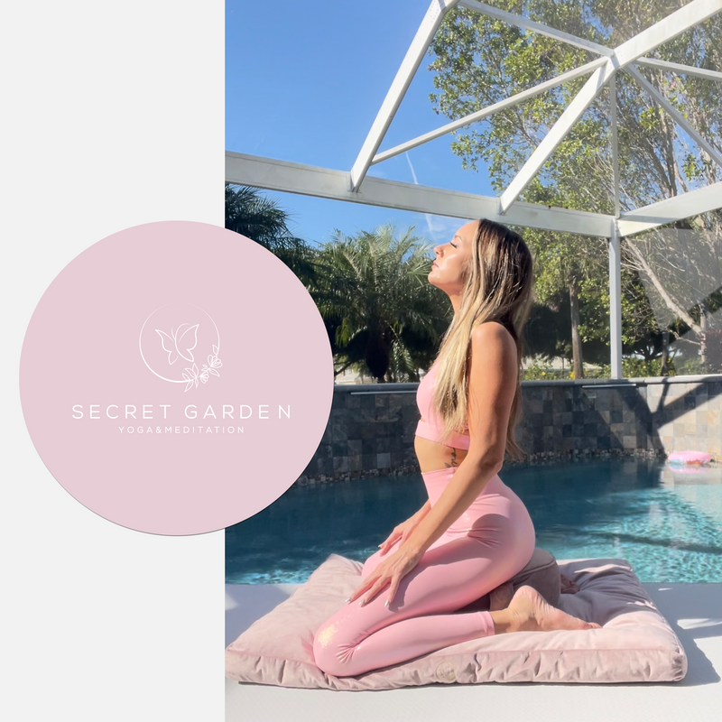 Premium Velvet Zabuton Meditation Cushion - Secret Garden USA