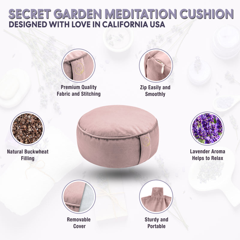 Secret Garden Premium Buckwheat Meditation Cushion - Secret Garden USA